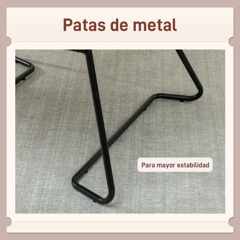 HOMCOM Butaca de Salón con Asiento Ancho y Acolchado Tapizado en Terciopelo Patas de Metal Sillón para Salón Marrón