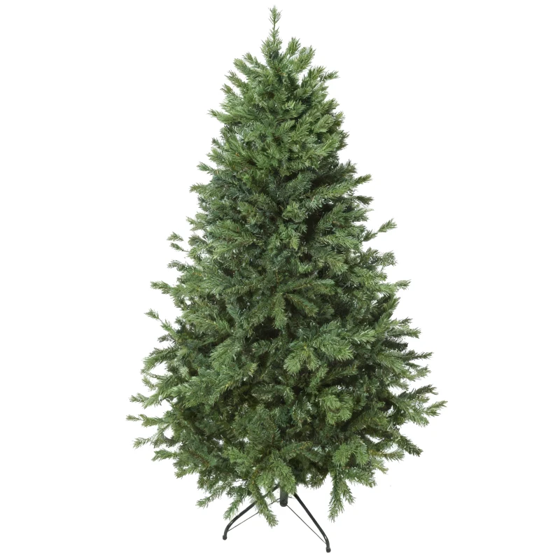 HOMCOM Albero di Natale Artificiale Gigante 180cm Realistico, Decorazione di Natale con 696 Rami, Base Pieghevole e Rimovibile