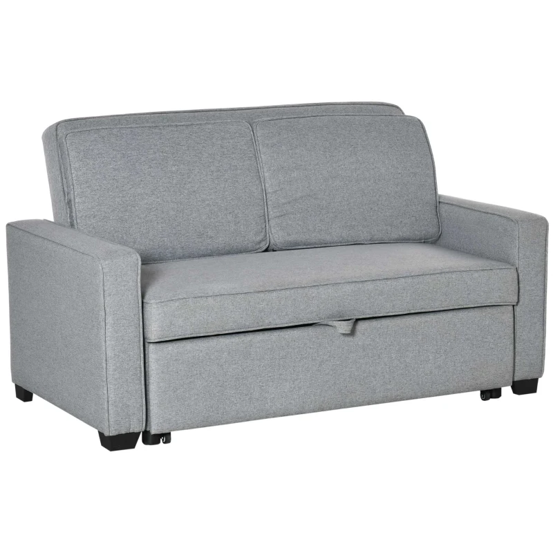 Homcom Canapea Extensibila 2 locuri cu 3 pozitii spatar 154x87x89 cm – Textil(m-1)