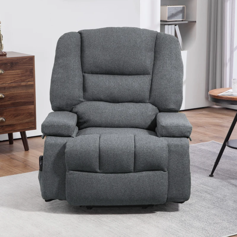 Homcom Scaun Masaj cu Ridicare – Vibratii, Caldura & Telecomanda