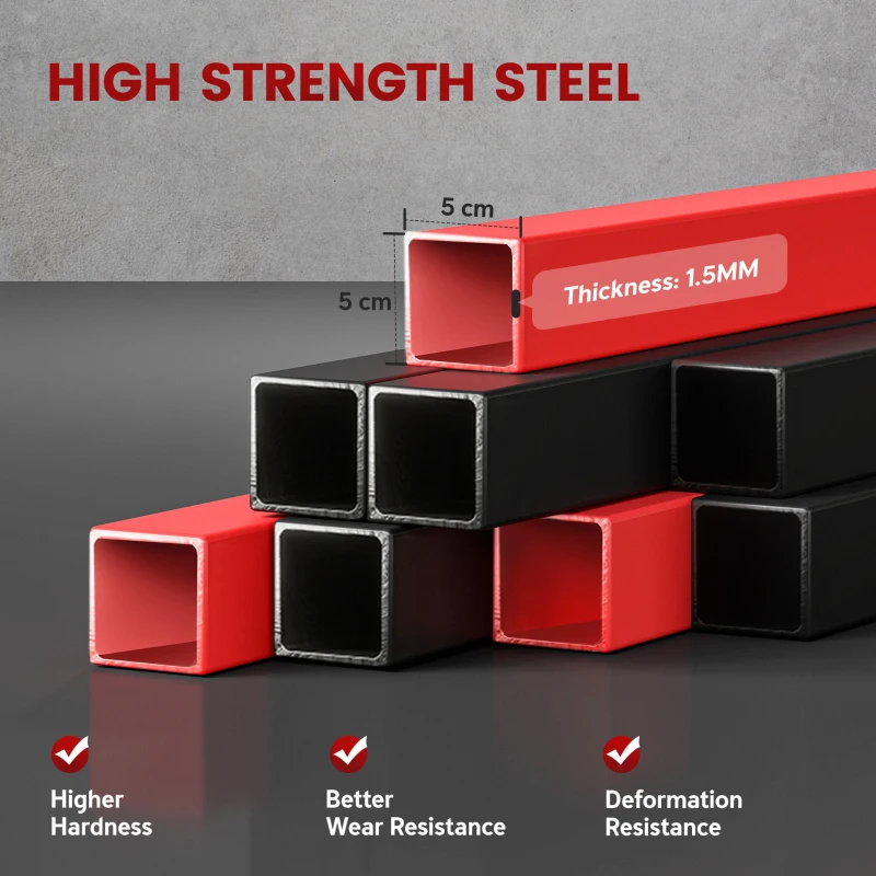 SPORTNOW Cable Crossover Machine, Multi-Function Power Rack with Pull Up Bar, Lat Pull Down System, Squat Rack, Barbell Bar