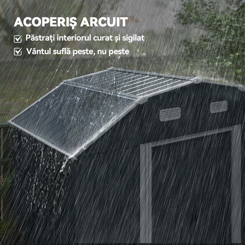 Outsunny sopron Depozitare 8×4 ft – Exterior pentru Unelte & Accesorii