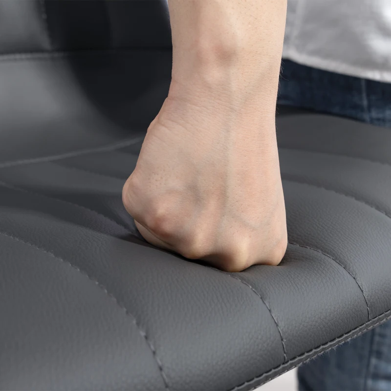 HOMCOM Barhocker 2er-Set im Retrodesign, mit Fußstütze, höhenverstellbar, 43 cm x49,5 cm x 111 cm