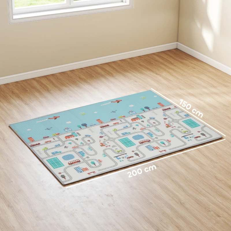 AIYAPLAY Baby-Spielmatte, Tiermuster, Schaumstoff, 1,5 cm dicke Polsterung, rutschfest