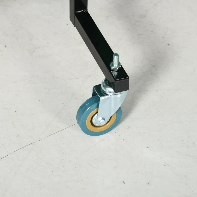 SPORTNOW 9FT Folding Tennis Table, with 8 Wheels, for Indoor Use, Green