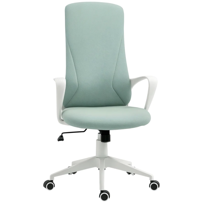 Vinsetto Scaun de birou ergonomic, cu înălțime ajustabilă și balans, 62x56x110-119,5 cm, verde