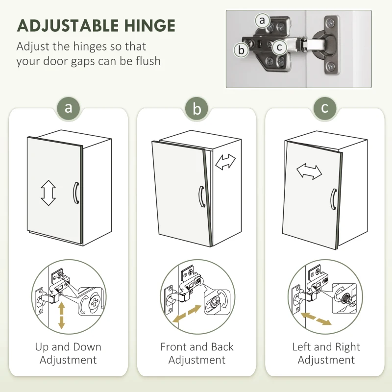 HOMCOM Alacena de Cocina Mueble Auxiliar de Cocina con 4 Puertas y Estantes Ajustables para Comedor Salón 60x30x183 cm Blanco