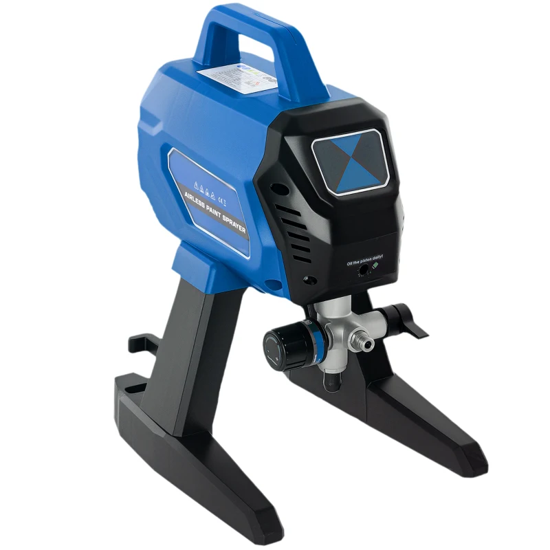 HOMCOM Airless Paint Sprayer, Thinning-Free, Electric﻿ Fence Paint Sprayer for Exterior and Inner DIY Painting Projects, Wall Spray Gun Machine, Household Use, 1.5L/min, 200Bar, 7.5m Hose Dark Blue