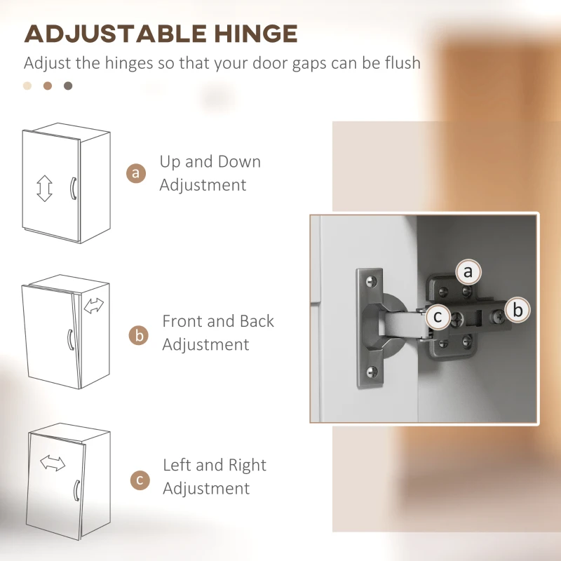 HOMCOM Dulap pentru Microunde cu Dulap Inferior și Rafturi Laterale din Lemn Alb