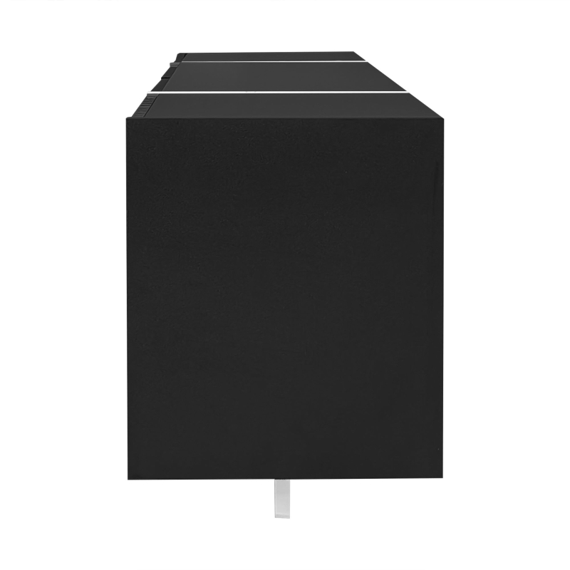 Supporto TV con mobile basso, striscia LED, 170x30x39 cm, Nero