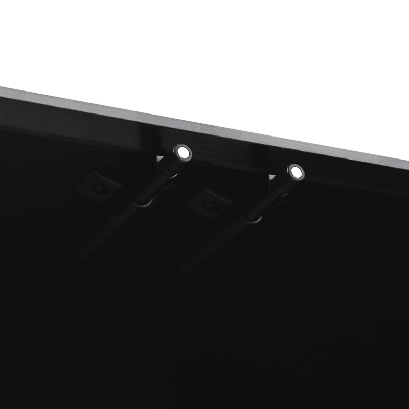 Buffet moderne à motif en chevrons, buffet avec 4 portes, 140x40x80 cm, Noir+Marron