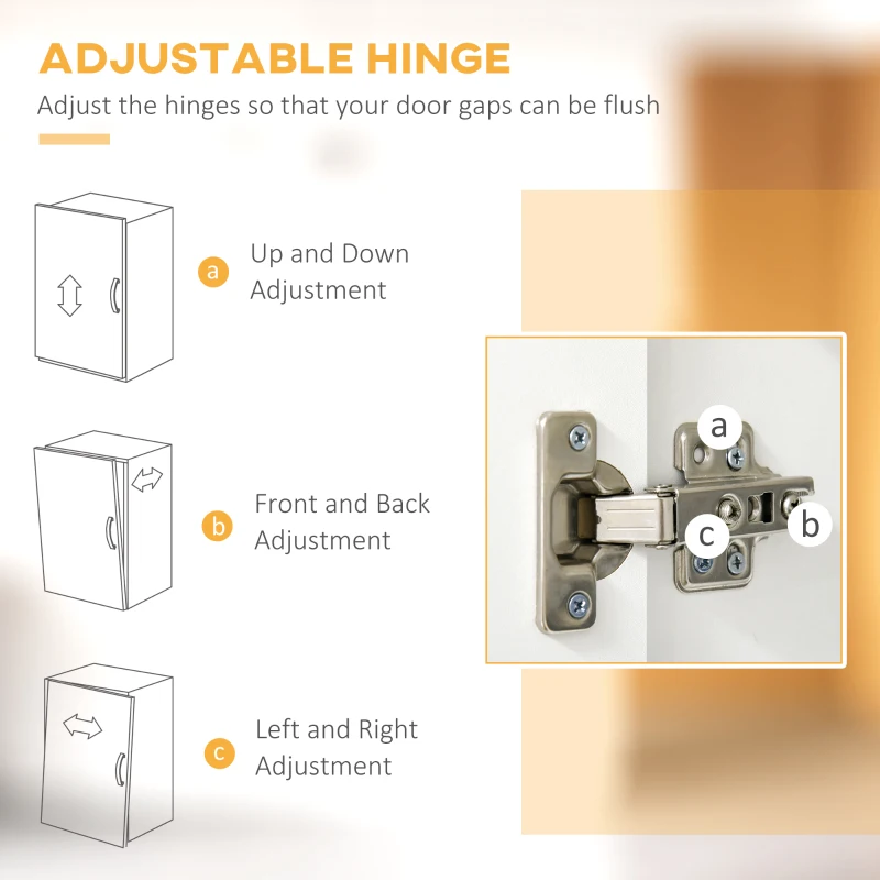 HOMCOM Buffet alto cucina, armadio da cucina con 3 porte, 3 cassetti e piano di lavoro, 60 x 40 x 160 cm, bianco