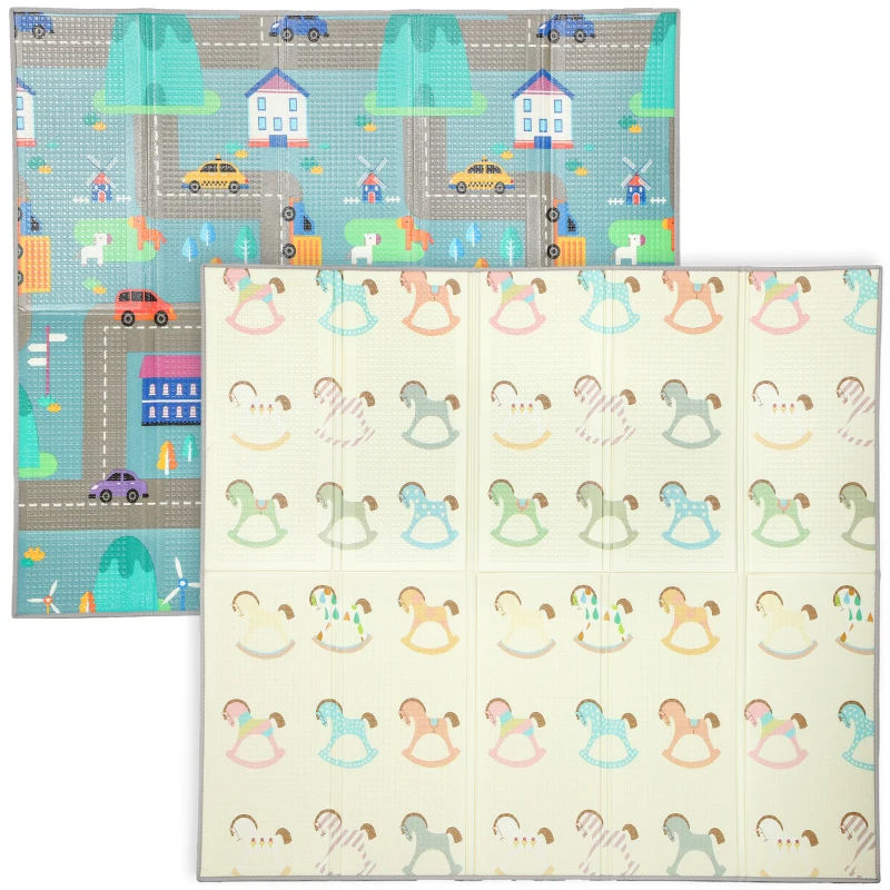 AIYAPLAY Foldable Double-Sided Baby Play Mat, for Toddlers, Bedrooms, Nurseries, Playrooms