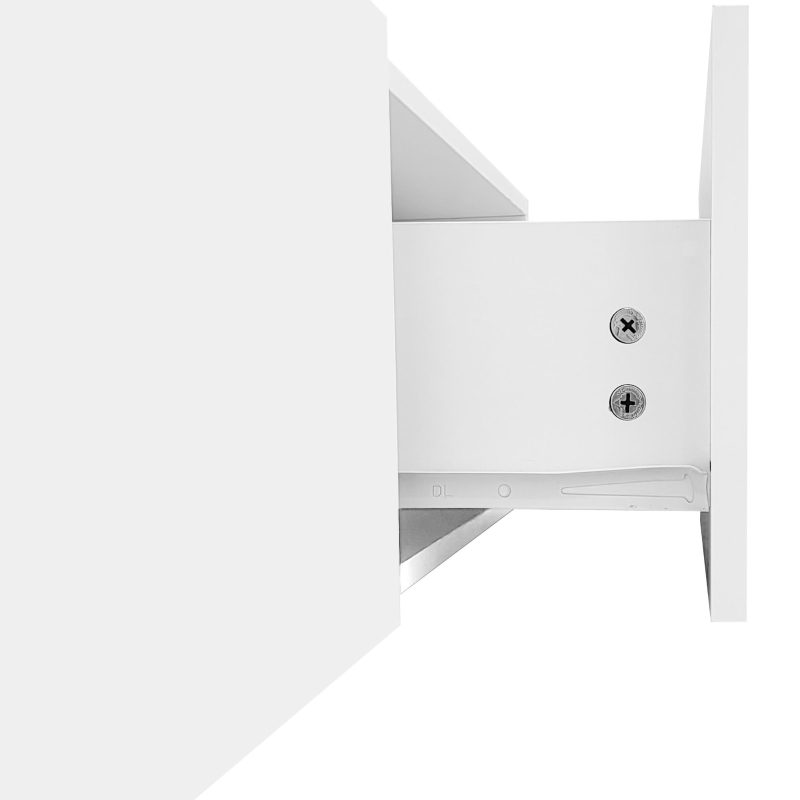 Mobile TV con illuminazione LED, spazio di archiviazione e ripiani in vetro, 170x33x33,5 cm, Colore naturale+Bianco