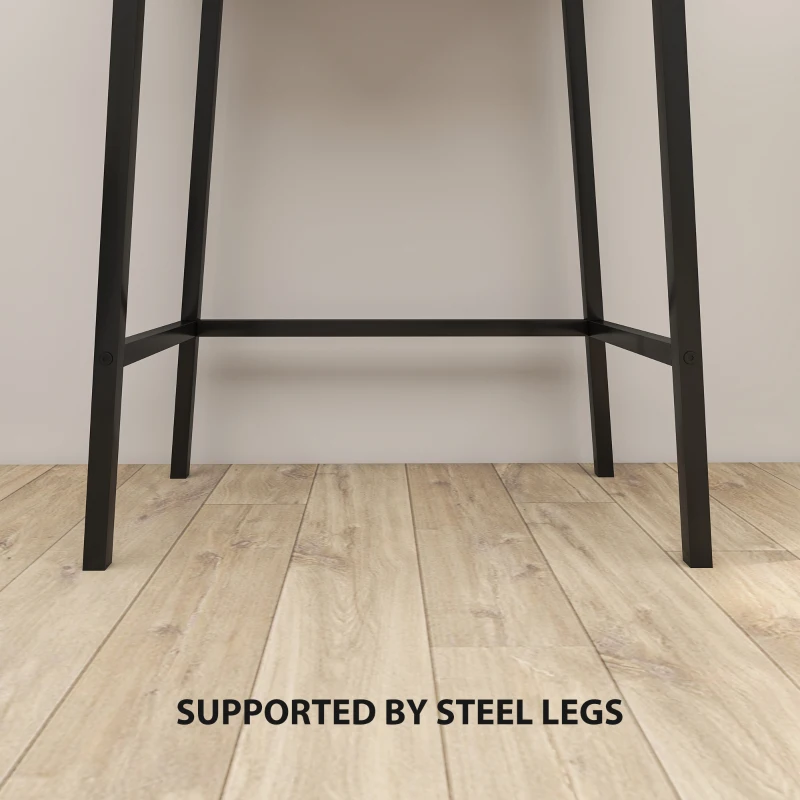 HOMCOM Masă de Machiaj cu Oglindă Pliabilă și 16 Compartimente Lemn și Oțel