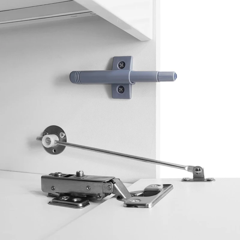 Supporto TV con mobile basso, striscia LED, 170x30x39 cm, Bianco