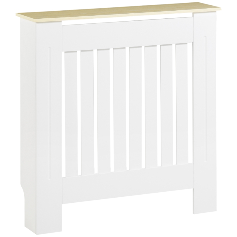 HOMCOM Cubreradiador de MDF Cubierta para Radiador para Salón Dormitorio Pasillo 78x19x83 cm Blanco