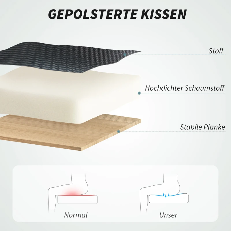 HOMCOM Bürostuhl Ergonomischer Schreibtischstuhl mit Hochklappbaren Armlehnen, Verstellbarer Lendenwirbelstütze Schwarz