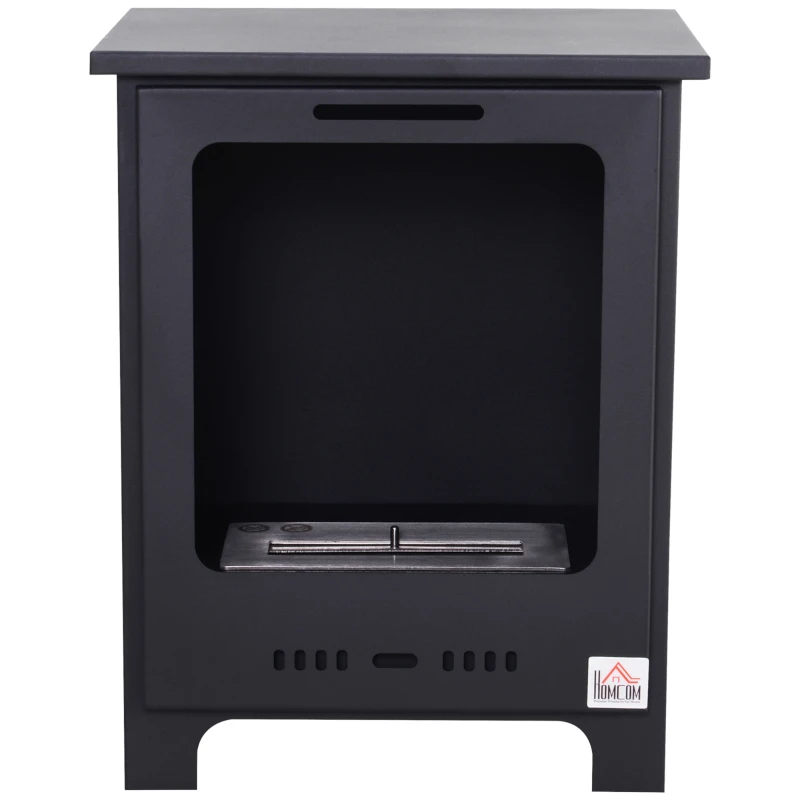 HOMCOM Caminetto a Bioetanolo Più Efficiente ed Ambientale Capacità Massima Combustile 0.9 Litri per una Fiamma fino a 3 Ore