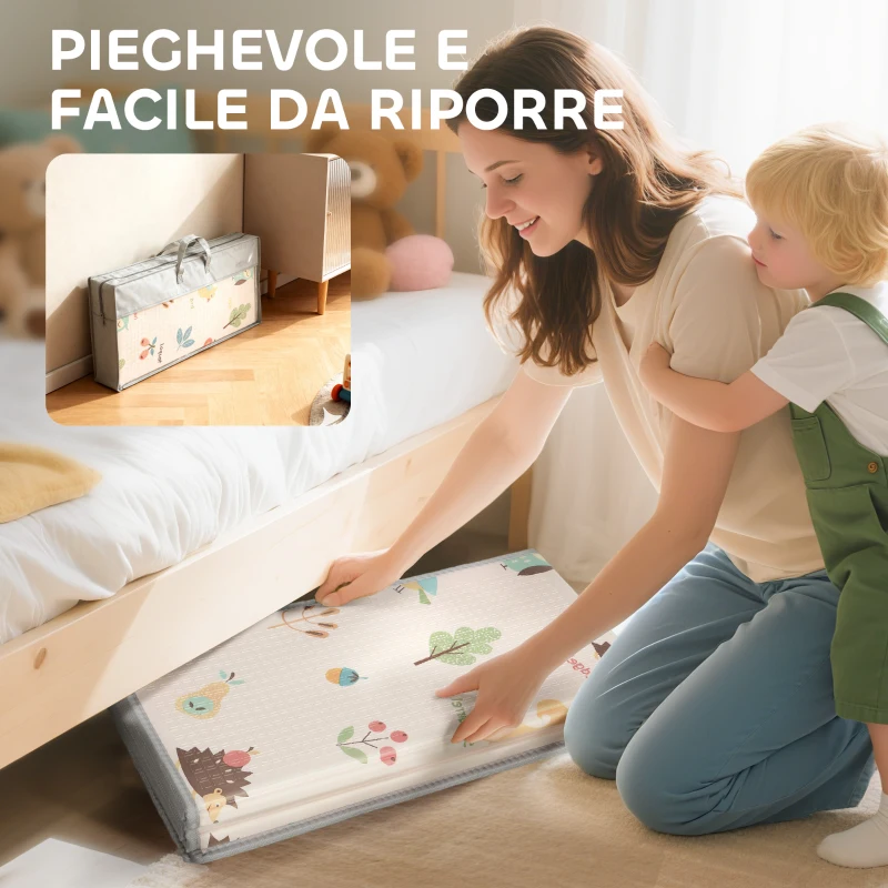 AIYAPLAY Tappeto per Bambini 0-3 Anni con Numeri e Lettere e Superficie Impermeabile, in XPE Multicolore, 180x150x1 cm