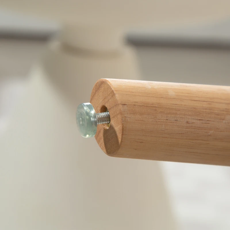 HOMCOM Akzentstuhl, Polstersessel mit Plüschbezug, Schaumstoffkissen, Ohrensessel, Beige(m-9)