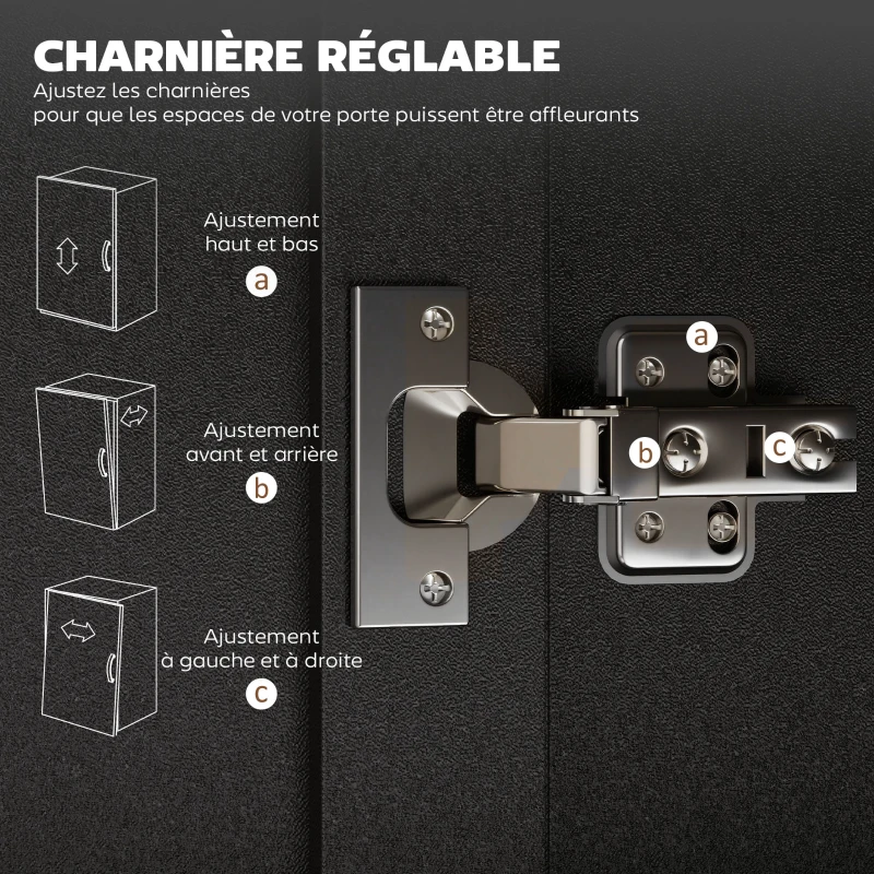 HOMCOM Dessert îlot de cuisine multi-rangements tiroirs placard 2 portes avec étagère réglable 105 x 36 x 85 cm noir