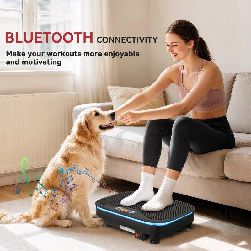SPORTNOW Vibration Plate Exercise Machine with Cool Lights, 99 Speed Levels
