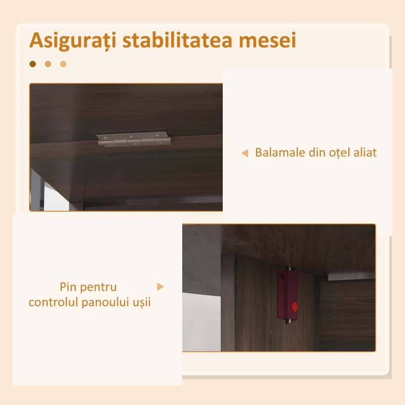 HOMCOM Masa Plianta de Luat Masa, Masa cu Panouri Rabatabile