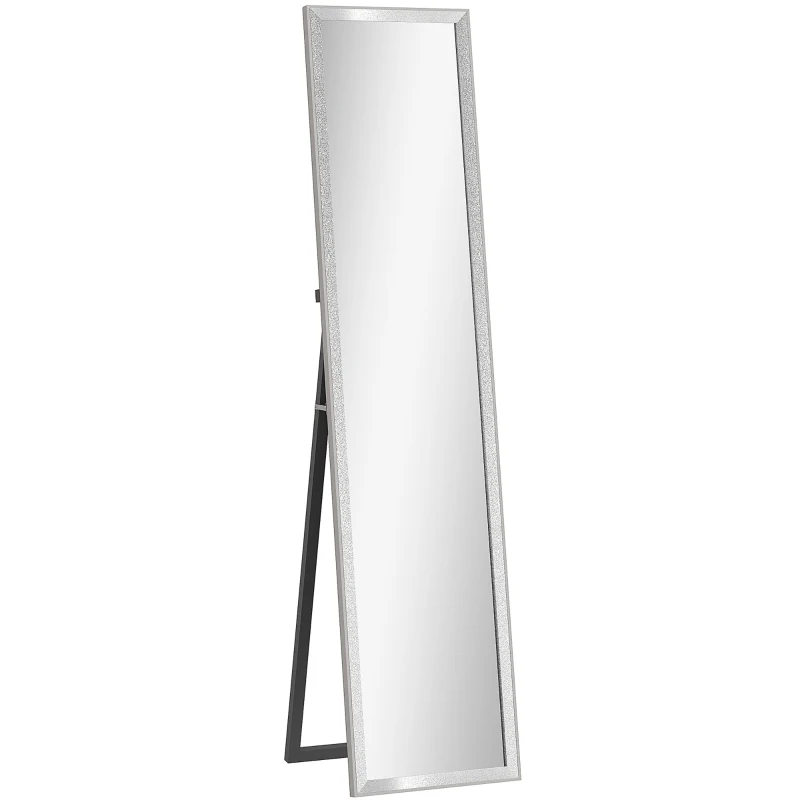 HOMCOM Glitter Frame Full-Length Mirror - Silver