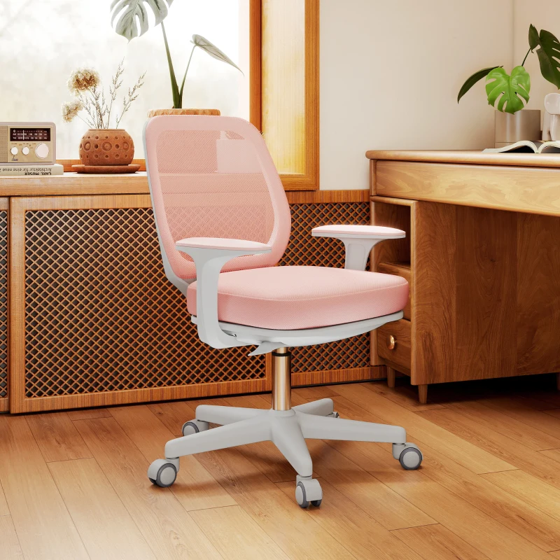 Vinsetto 44-56cm Mesh Back Office Chair - Pink