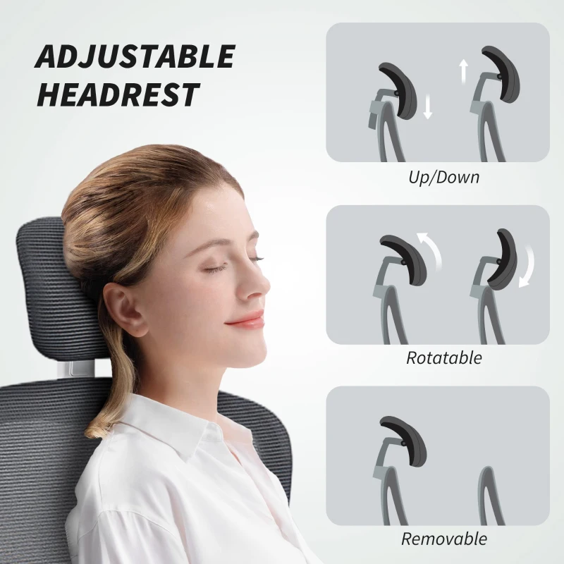 HOMCOM Mesh Back Office Chair, with Lumbar Support - Charcoal Grey