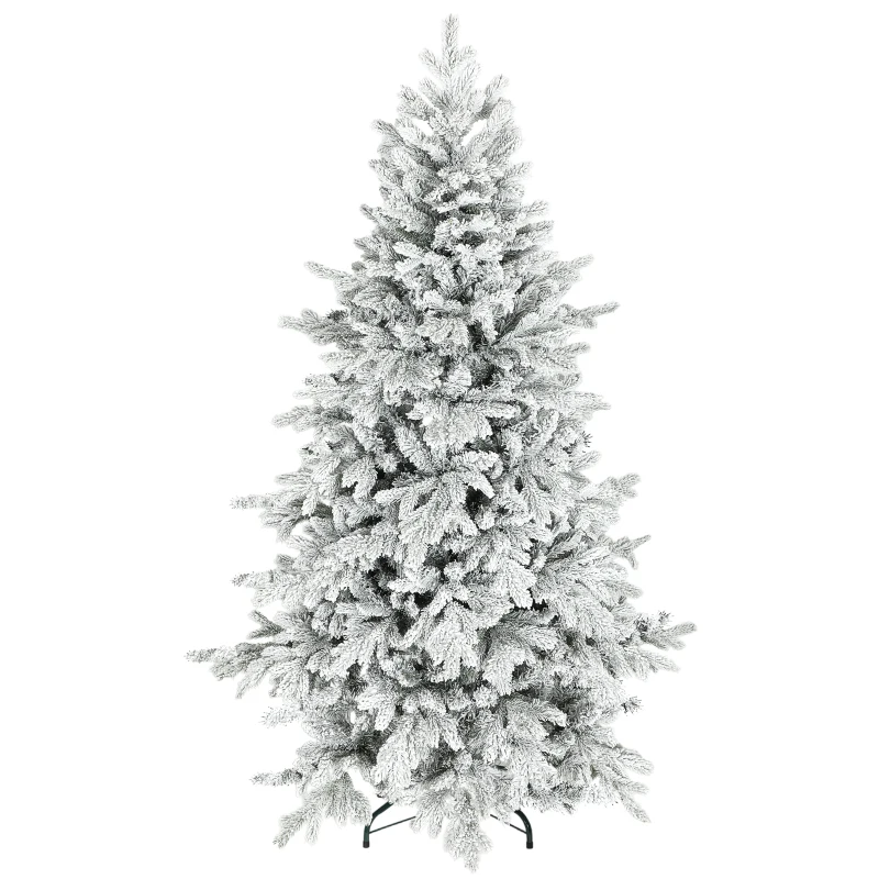 HOMCOM 6ft Snow Flocked Artificial Christmas Tree