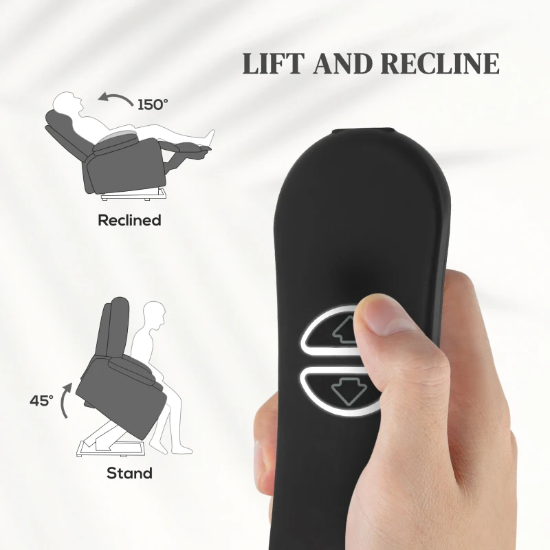 HOMCOM Power Lift Recliner Chair with Vibration Massage, Heat, USB - Grey