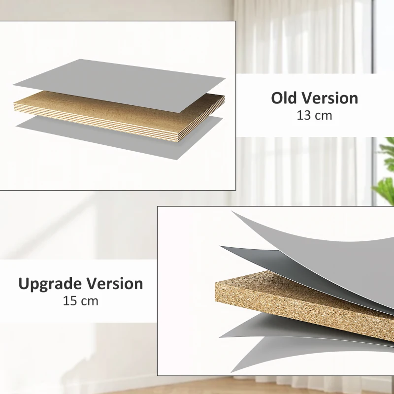 HOMCOM 113L Storage Chest, Storage Box with Flip-Top Lid and 2 Safety Hinges, Storage Trunk for Living Room, Entryway, 100 x 40 x 40 cm, Grey