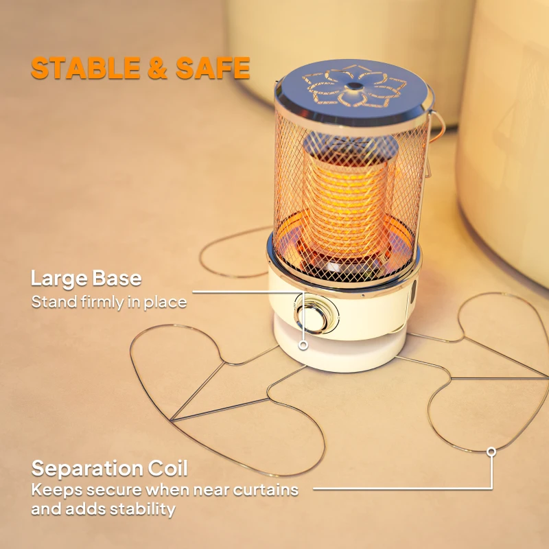 Outsunny 2000W Patio Electric Heater with 10-20㎡ Coverage, Separation Coil, Freestanding Outdoor Infrared Heater with Tip-Over Protection, Overheat Protection, Handle for Indoor and Outdoor Use, White