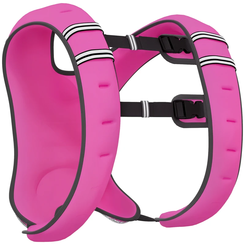 HOMCOM Chaleco lastrado 8kg Transpirable con Bolsillo Portaobjetos y Tirantes, en tejido Oxford, 40x35 cm, Rosa