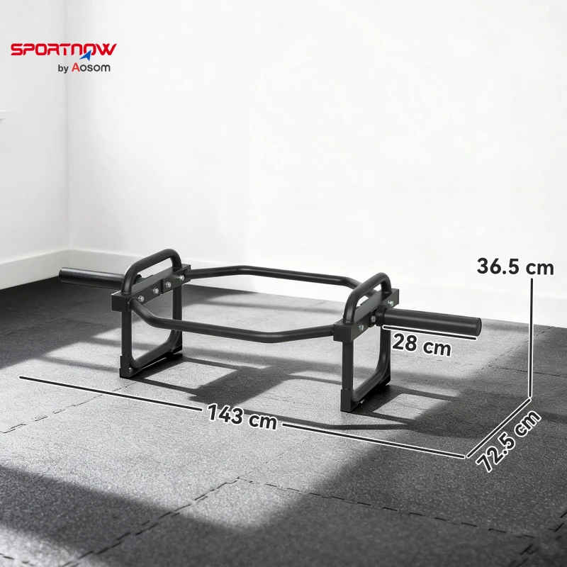 SPORTNOW Olympic Trap Bar, 2" Hex Barbell Bar with 300kg Capacity for Deadlifts, Shrugs, Squats and Farmer Walks