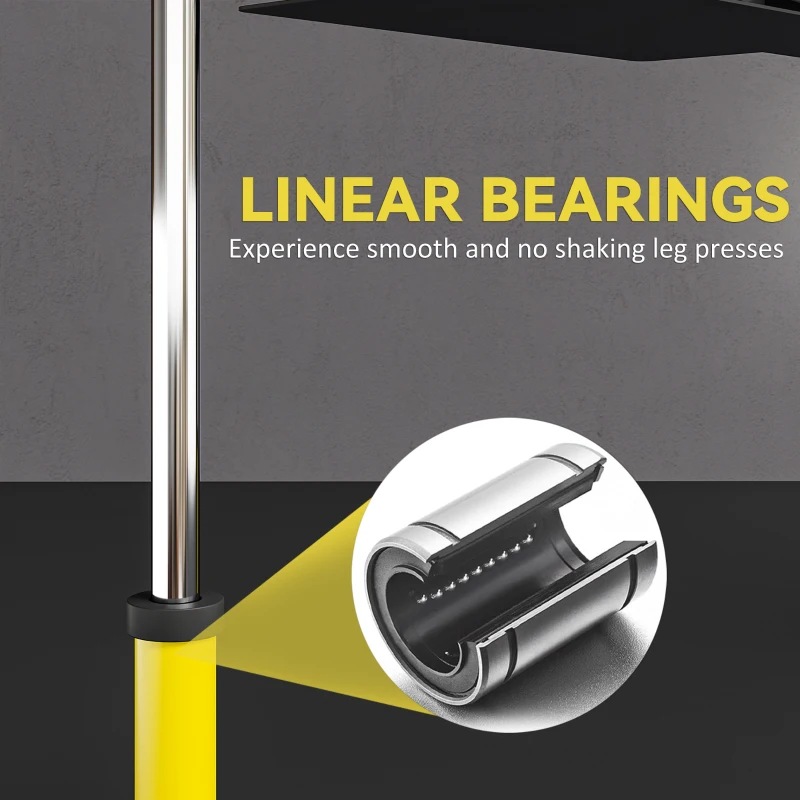 SPORTNOW Vertical Leg Press Machine with Adjustable Leg, Back and Head Positions, 1" Standard Plate Compatible, Yellow