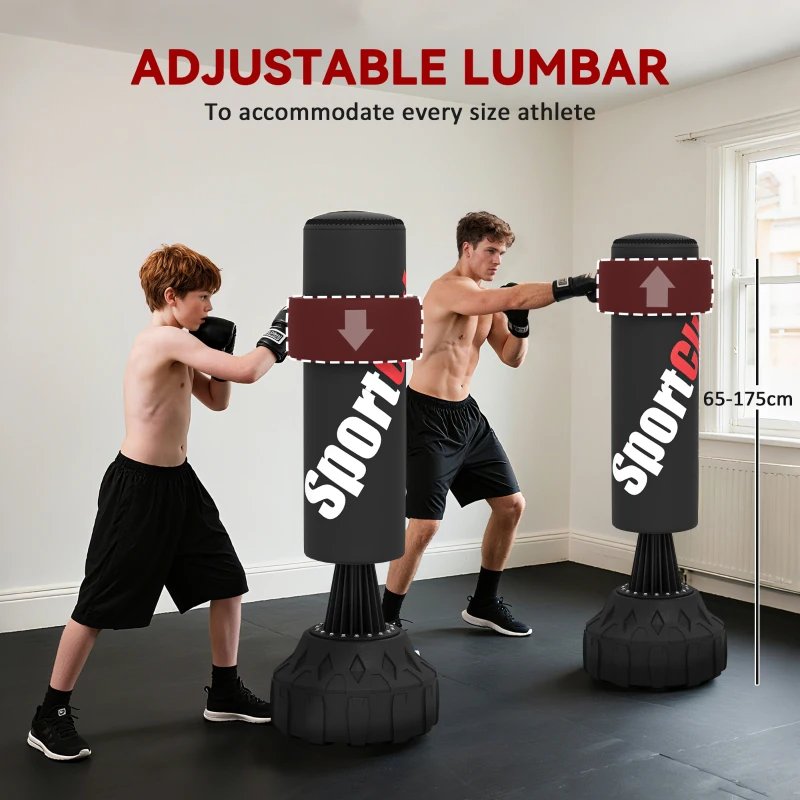 SPORTNOW 175cm Heavy Boxing Bag with Stand and Suction Cup Base