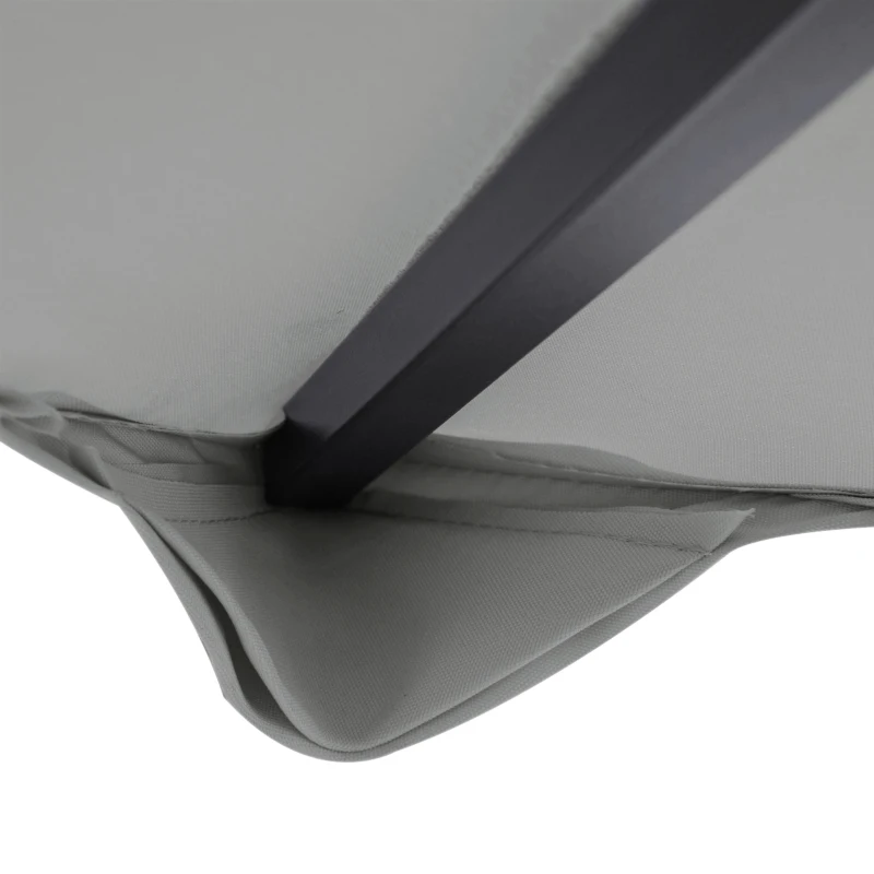 Outsunny Cubierta de repuesto para pabellón 3 x 3 m impermeable, techo doble con orificios de drenaje Gris claro