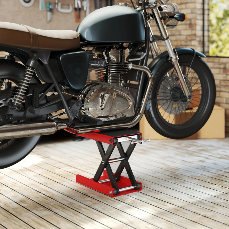 DURHAND Motorradheber 500 kg Belastbar Motorradhebebühne 100-370 mm Höhenverstellbar