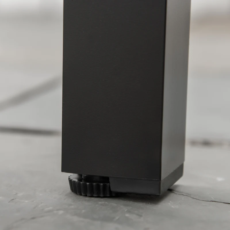 Outsunny Gartentisch für 6 Personen Esstisch Aluminiumtisch Gartenmöbel Loungemöbel pflegeleicht Kunststoff Schwarz 140 x 90 x 74 cm