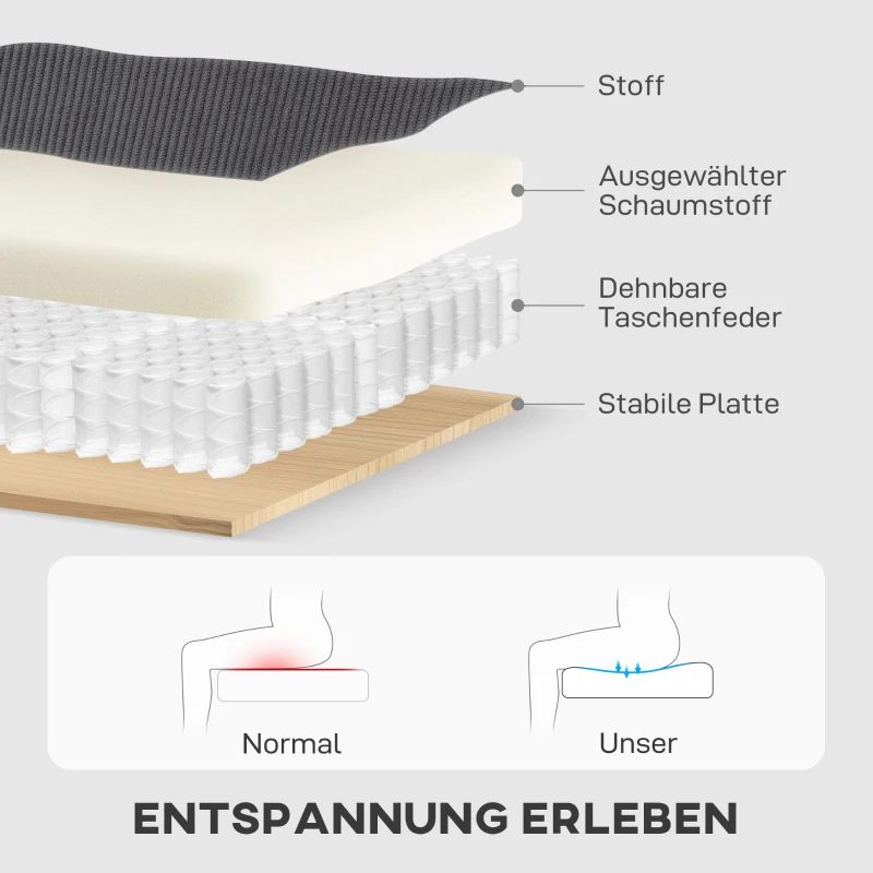 HOMCOM Verstellbares Bettsofa, L-förmiges Gästesofa mit Bettfunktion, Stauraum, Kissen, für Wohnzimmer, Gästezimmer, Dunkelgrau