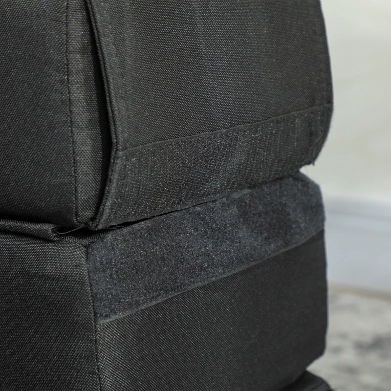 HOMCOM Poltrona convertibile 1 posto poltrona-letto pieghevole, cuscino incluso, per ospiti, soggiorno, piccoli spazi, portata 120 kg, nero