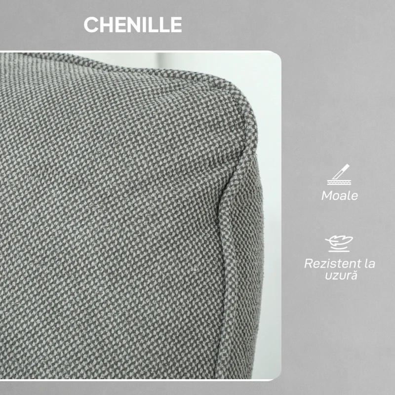 HOMCOM Fotoliu Reclinabil cu Încălzire, 8 Puncte de Masaj și 5 Moduri, în țesătură Cinilie, Gri Închis