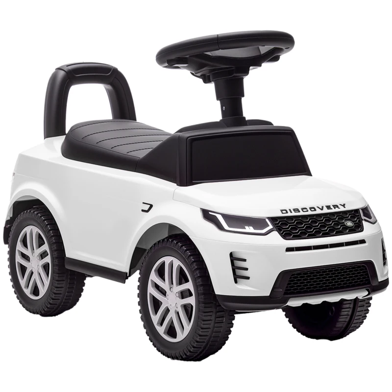 AIYAPLAY Carro Andador para Crianças  com Licença de Land Rover com Armazenamento Buzina Sons de Motor 65,5x28x42 cm Branco