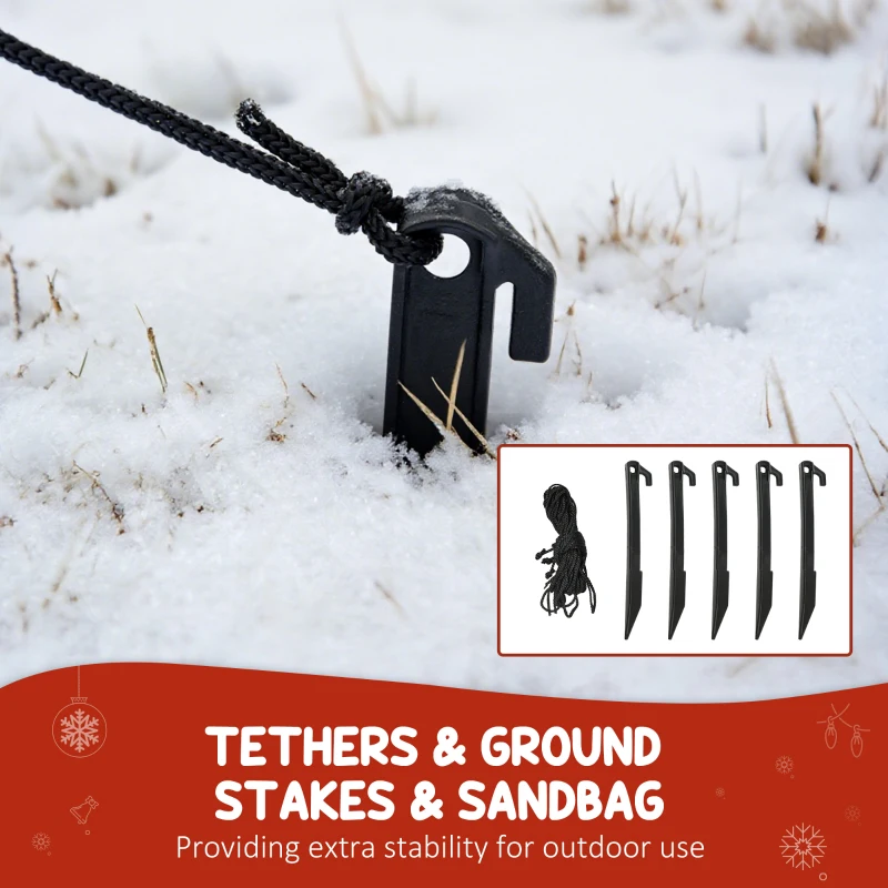 Outsunny 8FT Christmas Inflatable Outdoor Decoration with Dynamic Disco & LED Lights, Self-Inflating Christmas Blow Up Snowman for Garden, Indoor Outdoor Home Decor