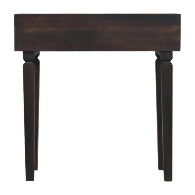 Solid Wood Arno Console Table with 2 Smooth-Gliding Drawers, Handcrafted Bedside Table with Mango Wood, 35L x 80W x 82H cm, Brown