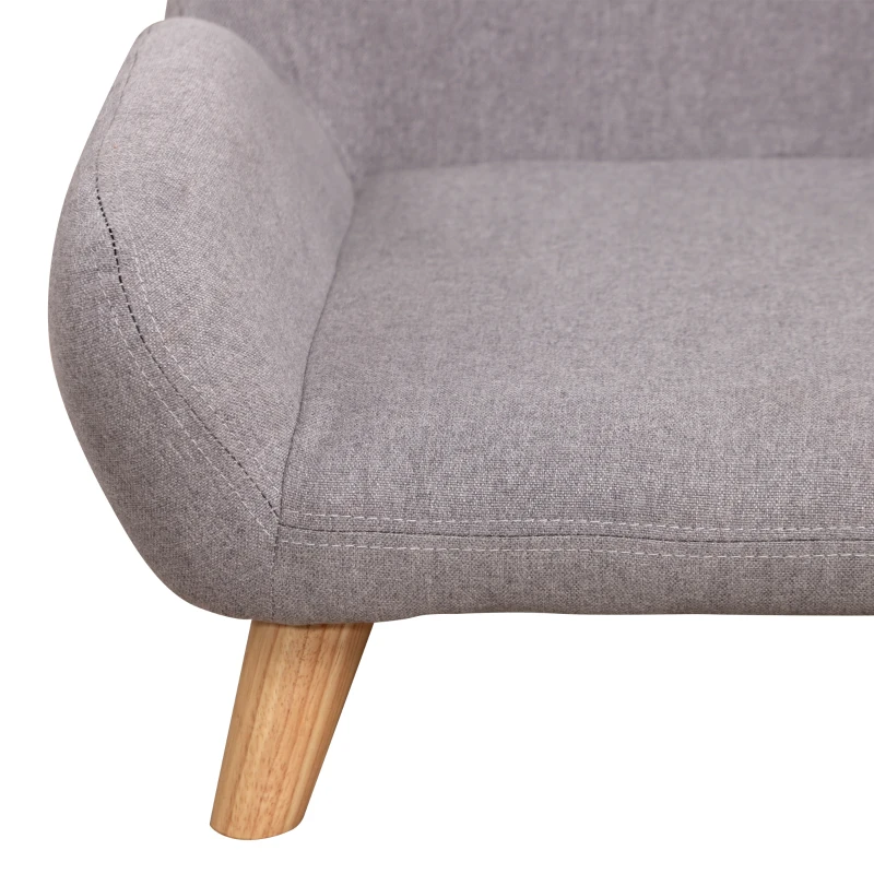 PawHut Sofá para Cão Estilo Escandinavo com Pés em Madeira e Revestimento em Tecido 72x44x31 cm Cinza