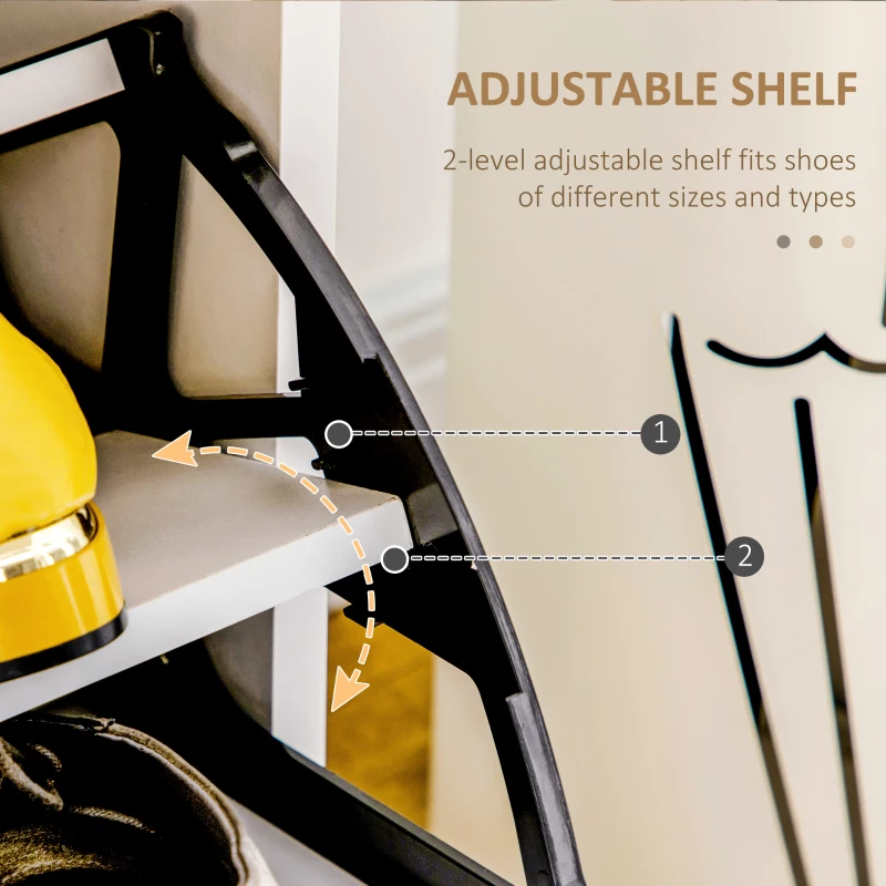 HOMCOM Three Drawer Slim Shoe Storage Cabinet, 12 Shoe Pairs - White